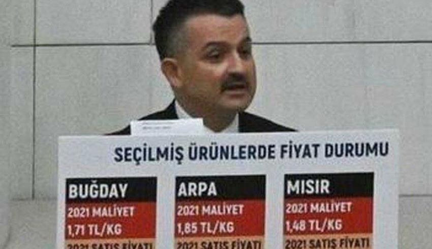 'Pakdemirli çiftçiye maliyetinin altında fiyat verdiğini itiraf etti'