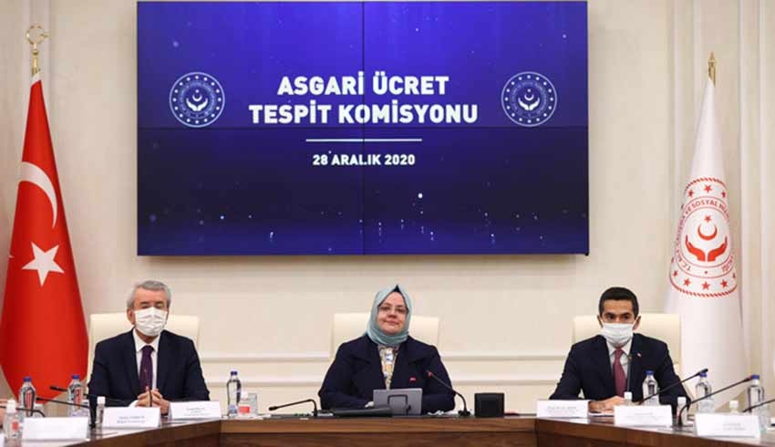 2021 yılı için asgari ücret 2 bin 825 lira oldu