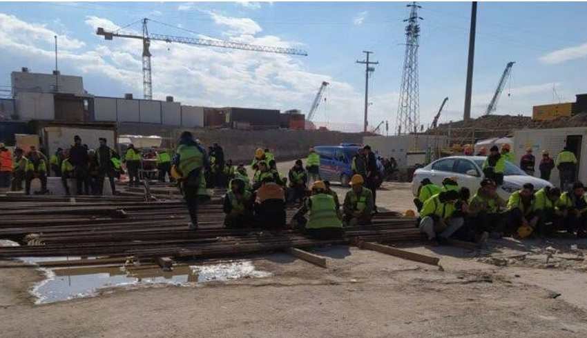 Akkuyu'da iki aydır maaş alamayan işçiler iş bıraktı!