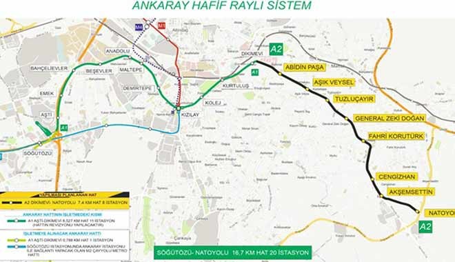 Ankara'da yeni metro hattı