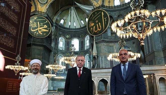 Ayasofya Camii'ndeki fresklere ne olacak sorusu cevap buldu! İşte o perdeler...