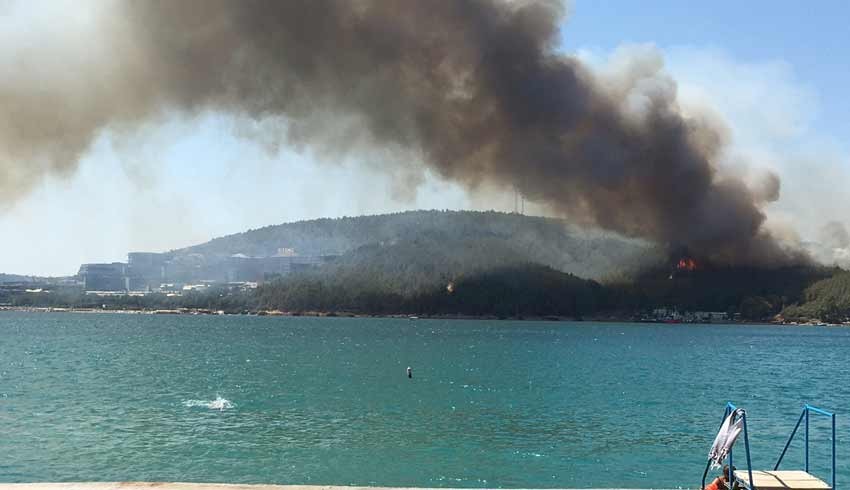 Bodrum'da yangın dev otele sıçradı! Tahliye başladı