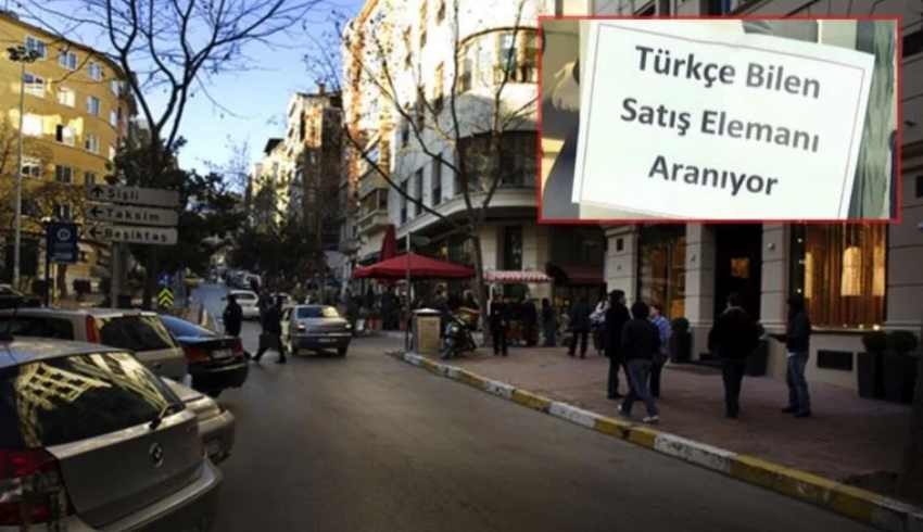 Bu ilan Nişantaşı'nda asıldı: Türkçe bilen eleman aranıyor