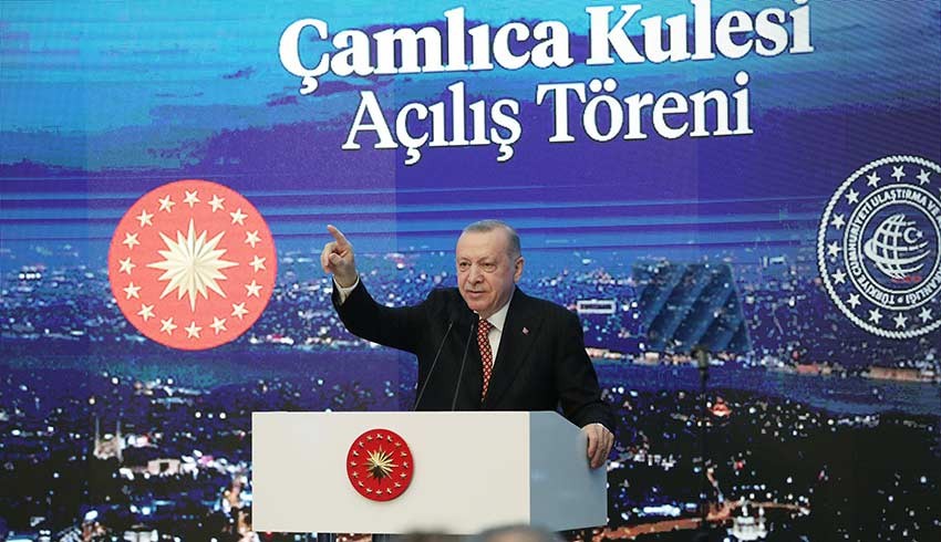 Cumhurbaşkanı Erdoğan, Çamlıca Kulesi'ni açtı, Kanal İstanbul için tarih verdi