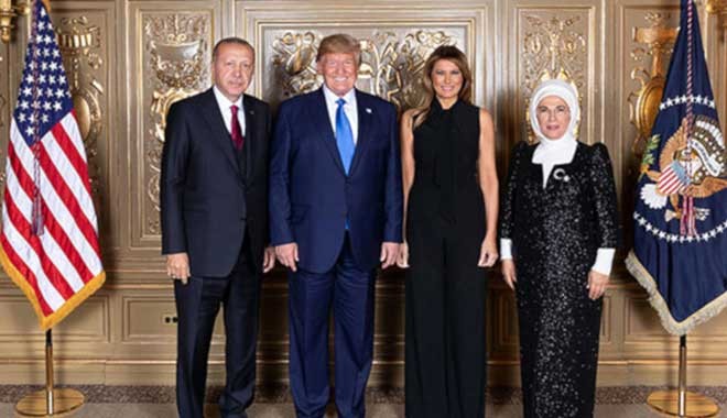 Cumhurbaşkanı Erdoğan ve Trump yemekte bir araya geldi