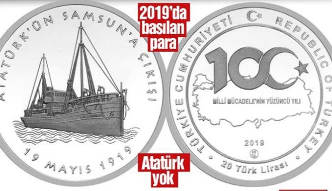 Darphane Müdürlüğü, 19 Mayıs'ın 100. yılında hatıra parası bastı: 'Atatürk yok'