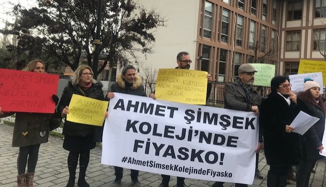 Doğa Koleji’nin ardından Ahmet Şimşek Koleji velileri de eylemde