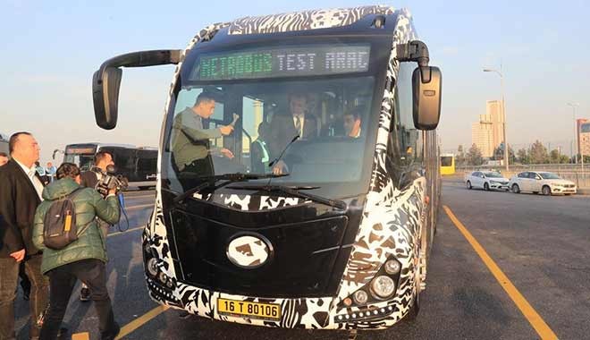 Ekrem İmamoğlu test etti! İşte yerli üretim metrobüs