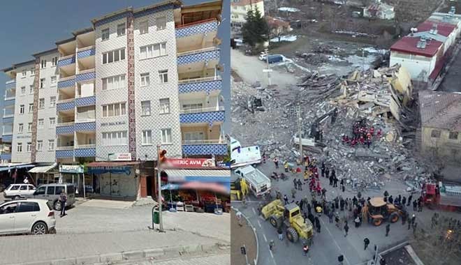 Elazığ'da 6 katlı 2 bloklu binanın çökmeden önceki fotoğrafları