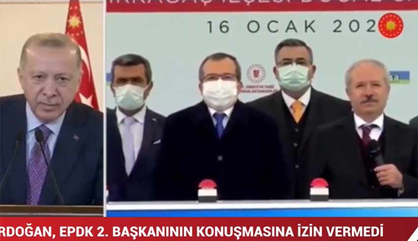 Erdoğan: Sen mikrofonu vekilimize ver ya!