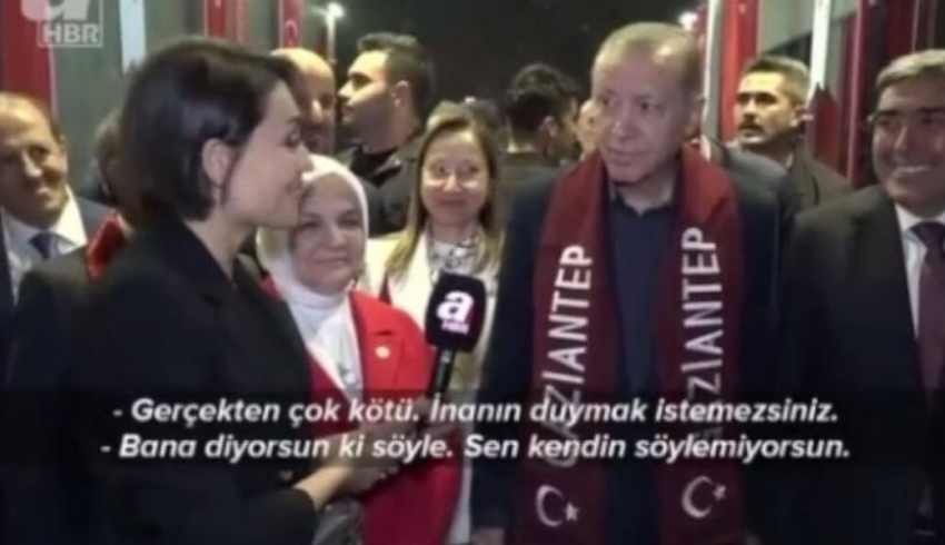 Erdoğan'ın A Haber muhabiriyle ilginç diyaloğu: Söyle bakalım Rüya, ayak yapma