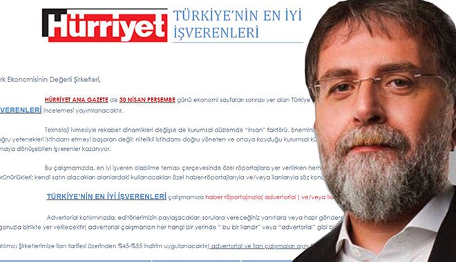 Hürriyet Gazetesi Genel Yayın Yönetmeni'nden 'parayla röportaj' tarifesi açıklaması: O mektubu yayınlayan ajansla tüm ilişkimizi gözden geçiriyoruz.