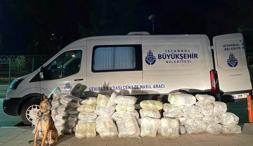 İBB'nin cenaze aracından 144 kilo uyuşturucu çıktı!