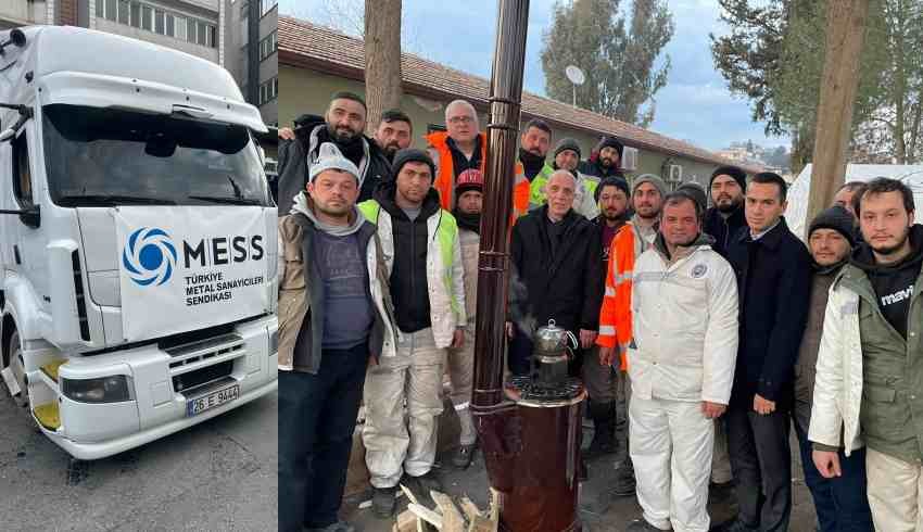 MESS deprem bölgelerine yardımlarını sürdürüyor