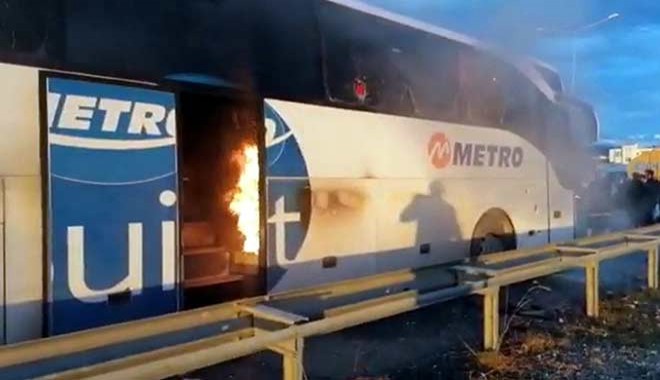 Metro Turizm otobüsünde korkutan yangın