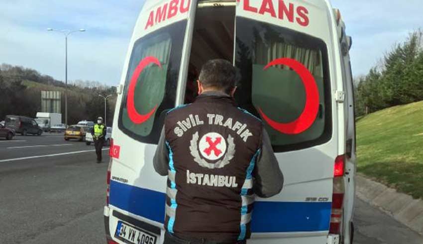 O ambulanslar yakalandı