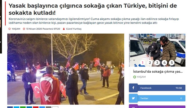 Ortadoğu'dan Zaytung haberi: Yasak başlayınca çılgınca sokağa çıkan Türkiye, bitişini de sokakta çılgınca kutladı!