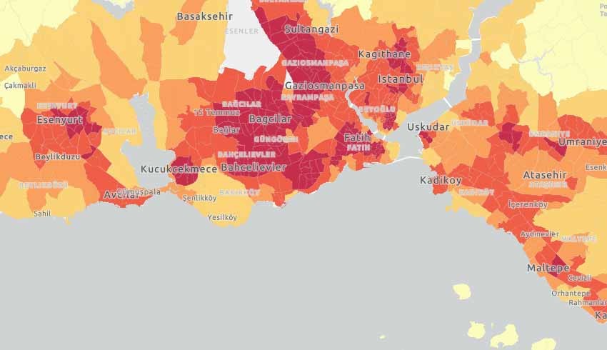 Risk nerelerde yüksek? İstanbul'un koronavirüs kırılganlık haritası ortaya çıktı