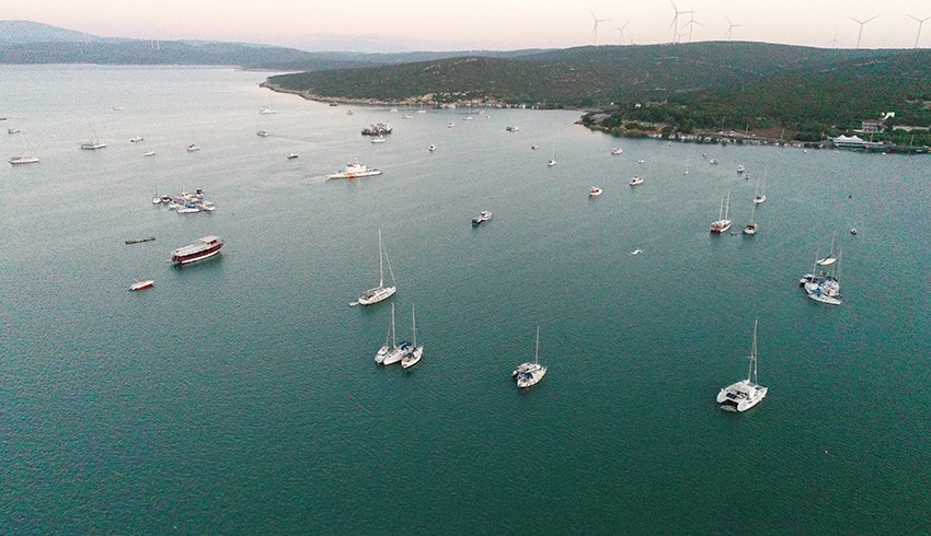 Seferihisar tsunami sonrası havadan böyle görüntülendi…