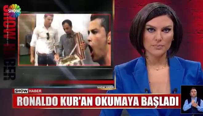 Show TV, Troll hesaba inanıp ''Ronaldo Kur'an okudu'' diye haber yaptı