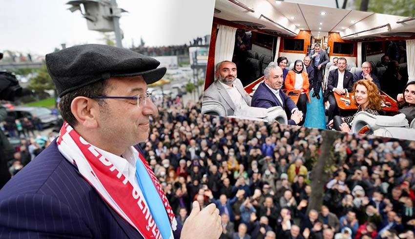 TELE 1 muhabirinden Ekrem İmamoğlu'na tepki! Nagehan Alçı'ya VIP minibüs bize yarım otobüs...