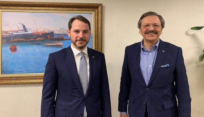 TOBB Başkanı Hisarcıklıoğlu, Bakan Albayrak'la 'normalleşme'yi görüştü