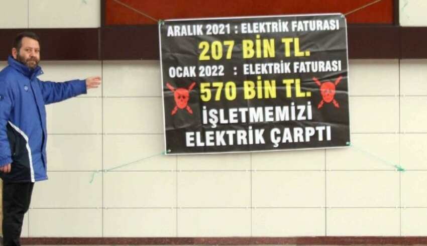 Turizmciyi elektrik çarptı! 570 Bin TL'lik faturayı girişe astı