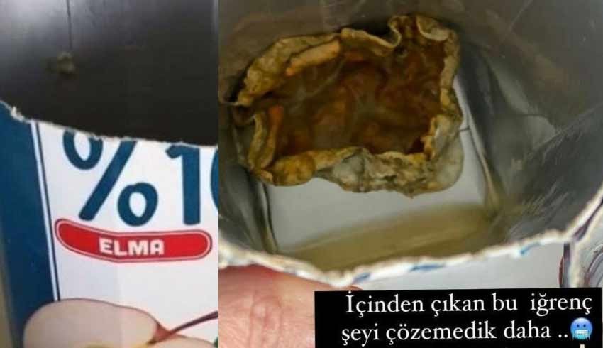 Ünlü markanın elma suyundan çıkanlar mide bulandırdı!